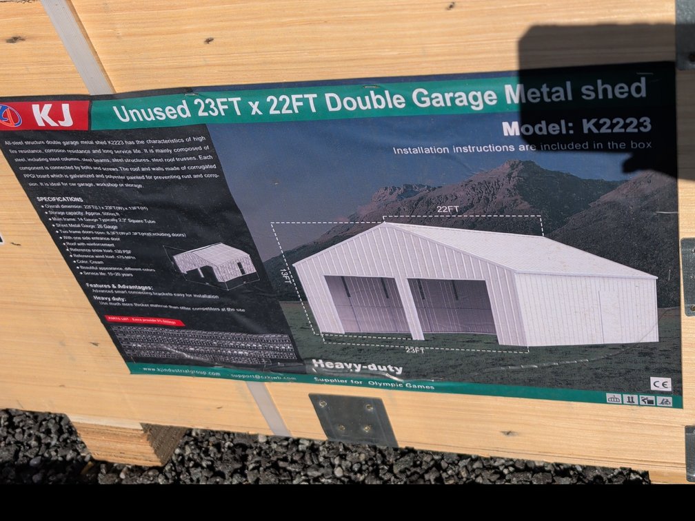 23ftx22ft Double Garage Metal Shed