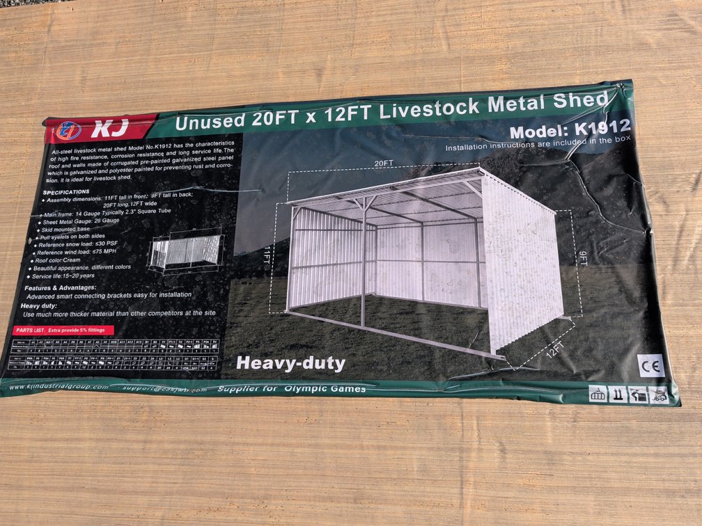 20FTx12FT Livestock Metal Shed