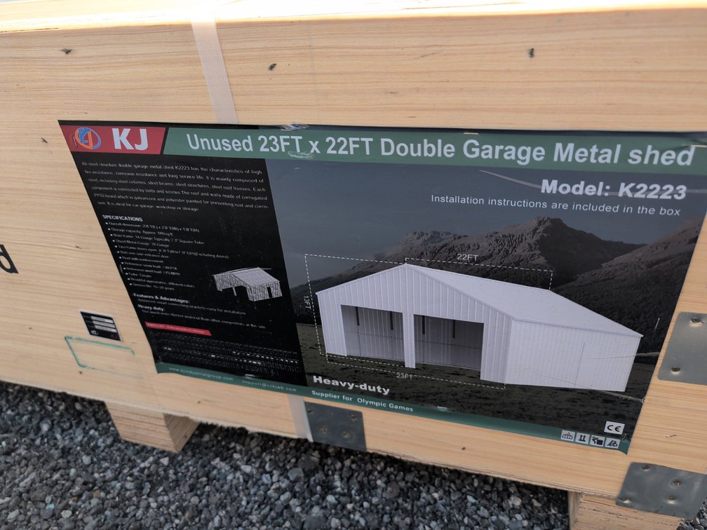 23ftx22ft Double Garage Metal shed