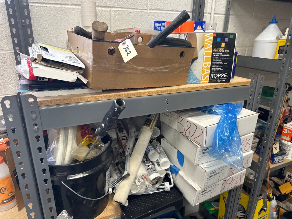 (2) Shelves Assorted Hand Tools & Supplies