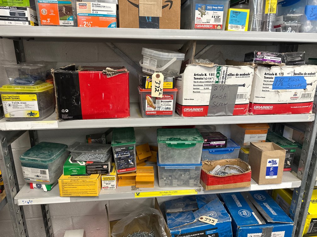 (2) Shelves Assorted Hardware