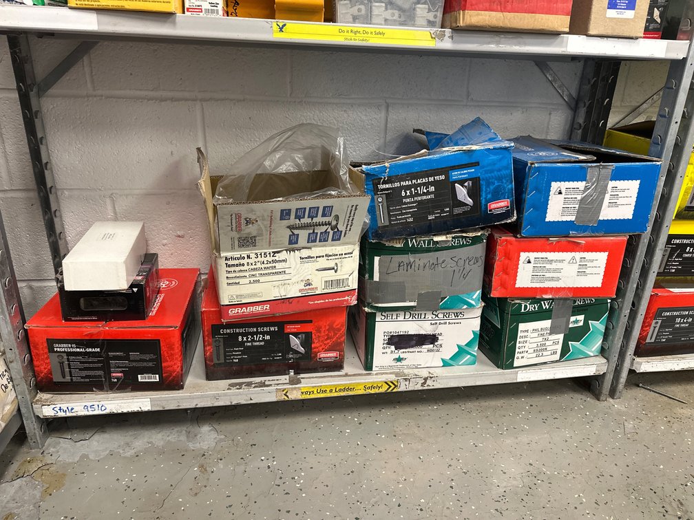 Shelf Of Assorted Hardware