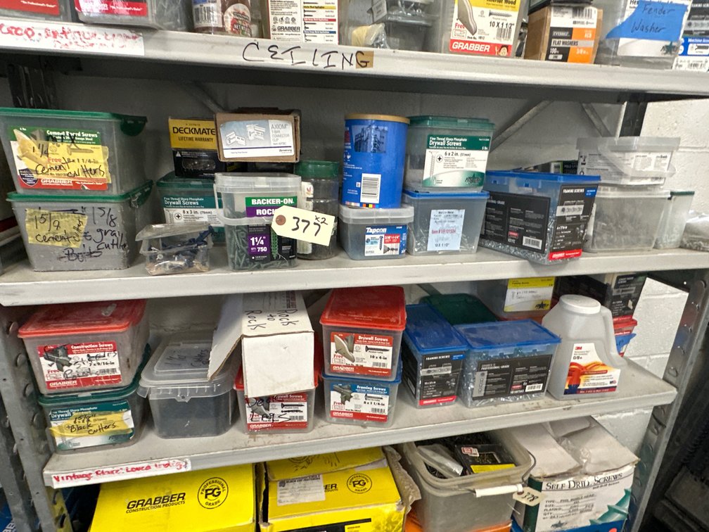 (2) Shelves Assorted Hardware