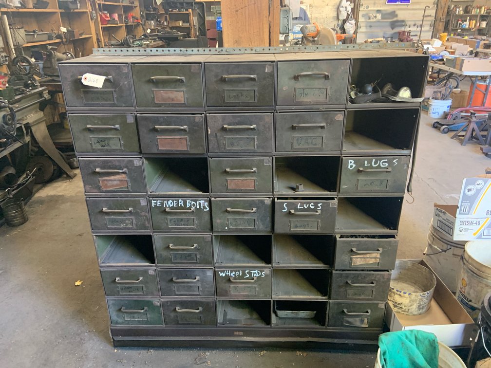 Metal Storage Cabinet With Contents