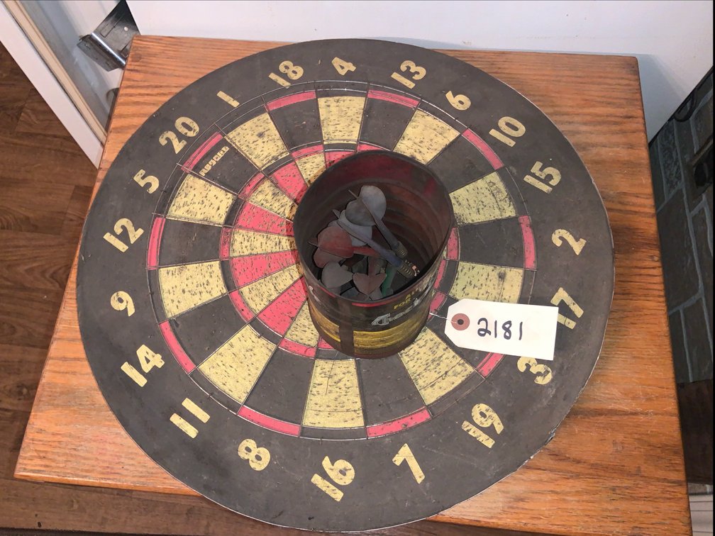 Dartboard With Darts