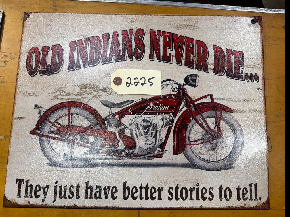 Indian Scout Metal Sign
