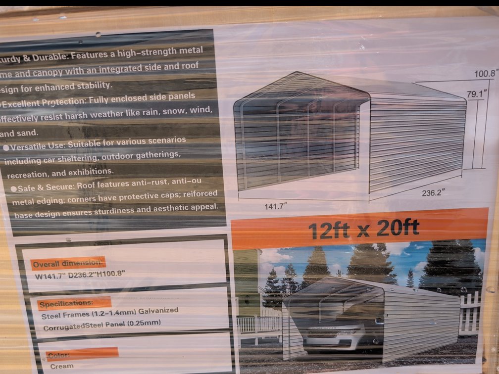 High-End Carport 12 x 20