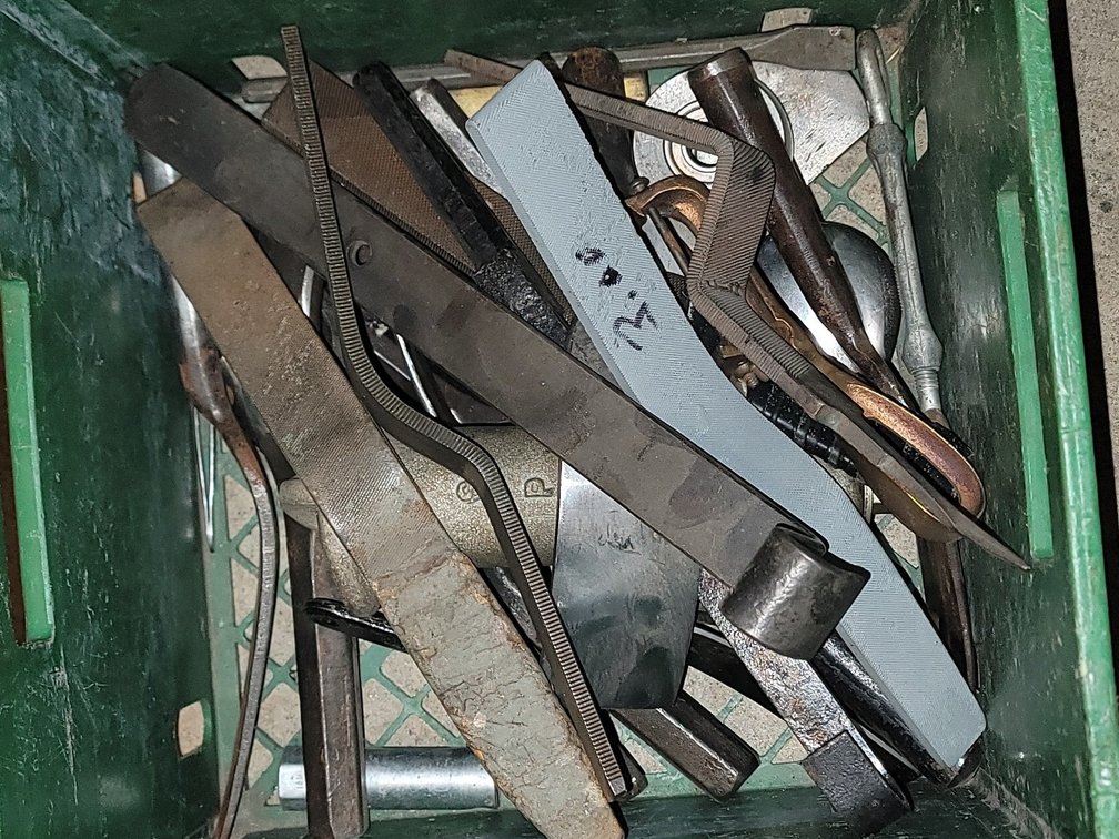 Crate of Autobody Shaping Tools
