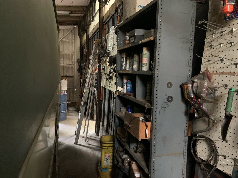 Metal Shelf With Contents