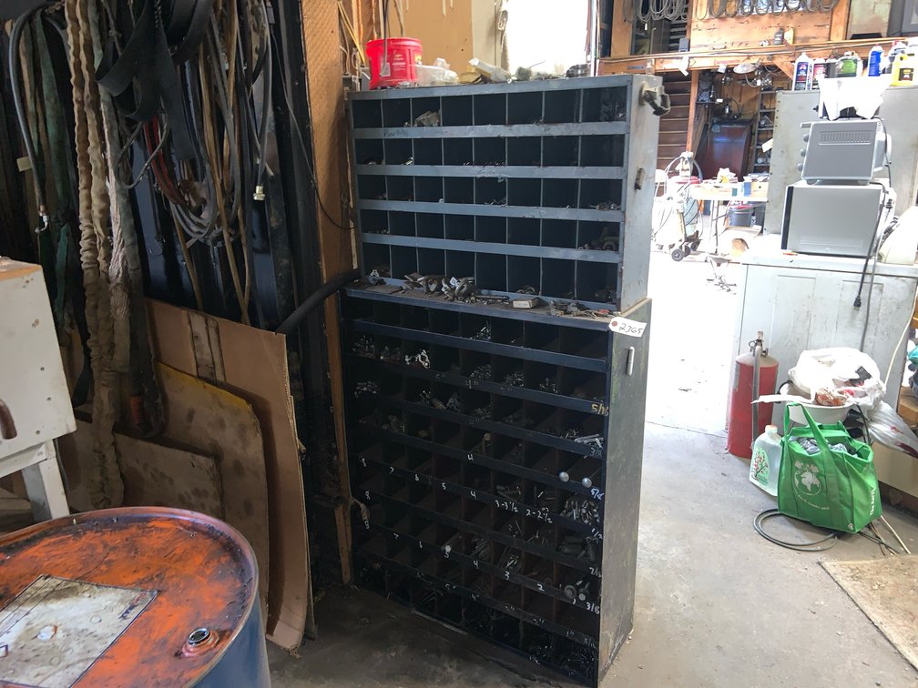 (2) Metal Hardware Organizers With Contents