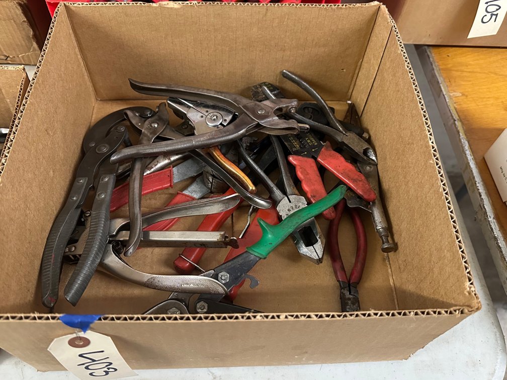 Assorted Box of Pliers