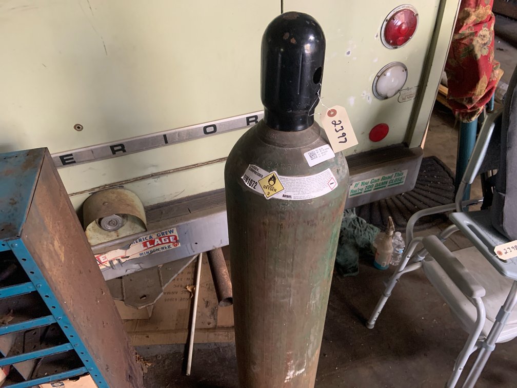 Empty Compressed Oxygen Tank