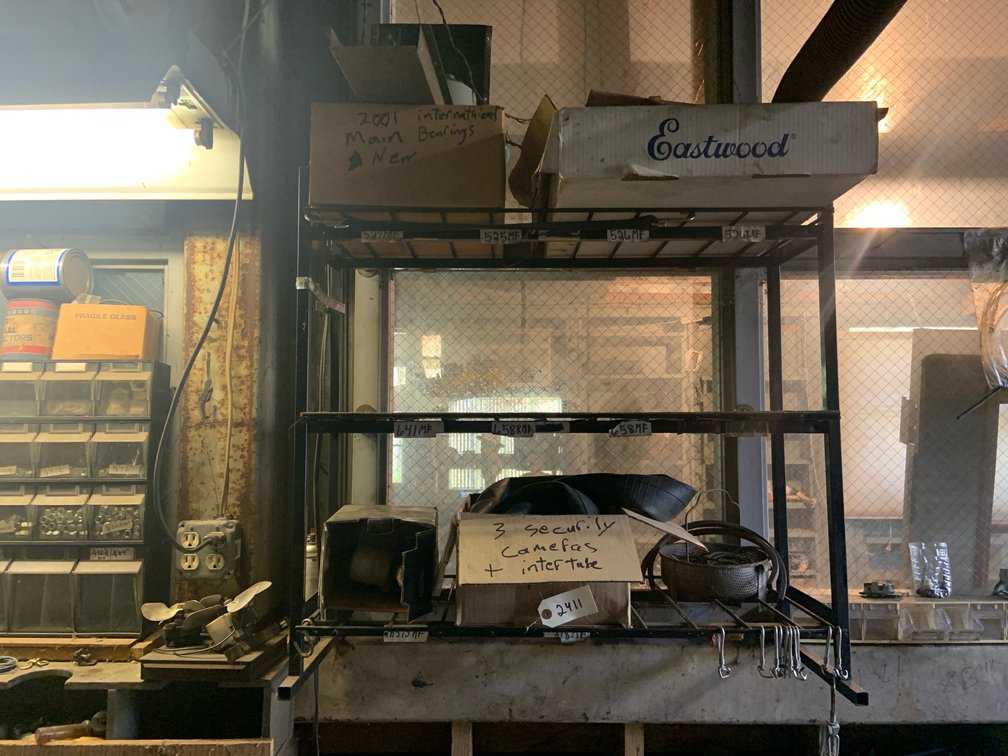 Metal Wire Shelf With Contents
