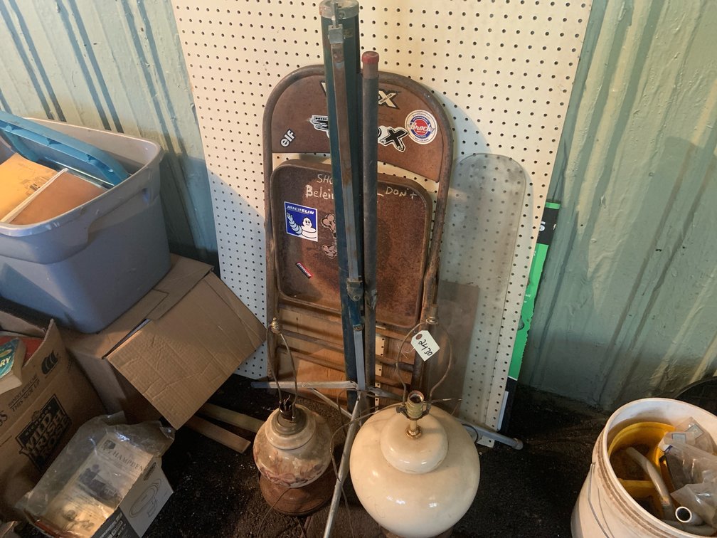 (2) Lamps & Metal Chair