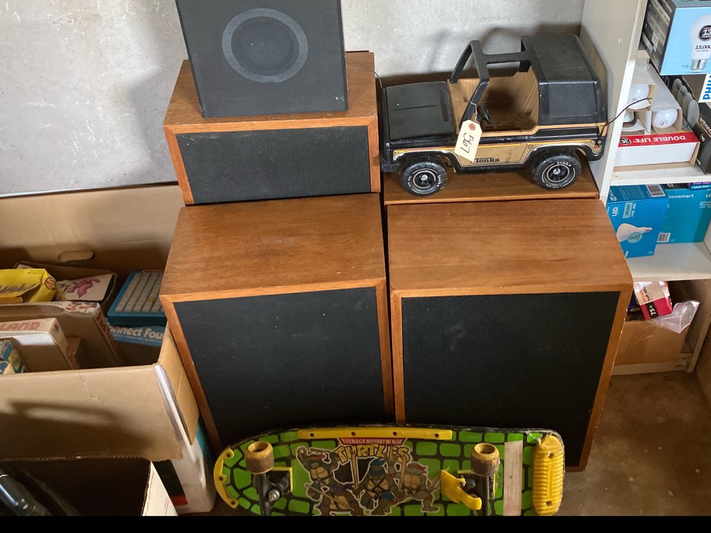(4) Large Wood Speakers
