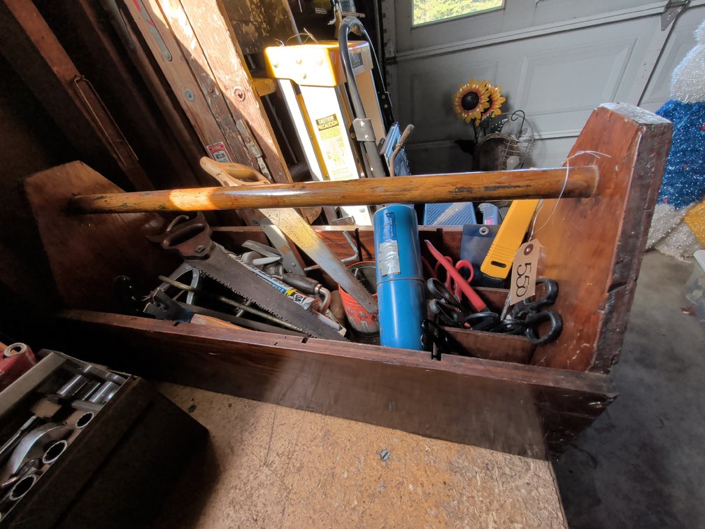 Wooden Carpenter's Toolbox