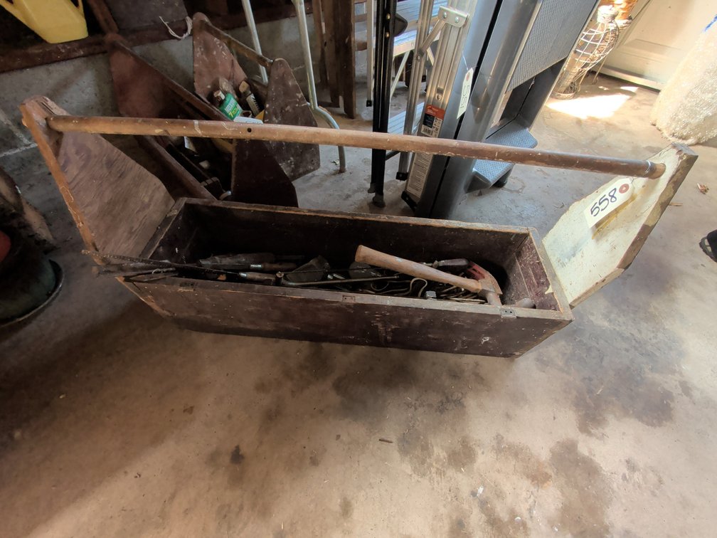 Wooden Carpenter's Toolbox