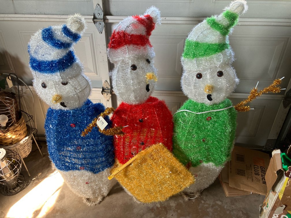 Christmas Snowmen Yard Display