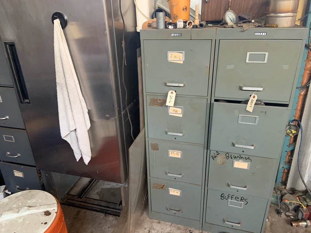 Metal Cabinet With Contents