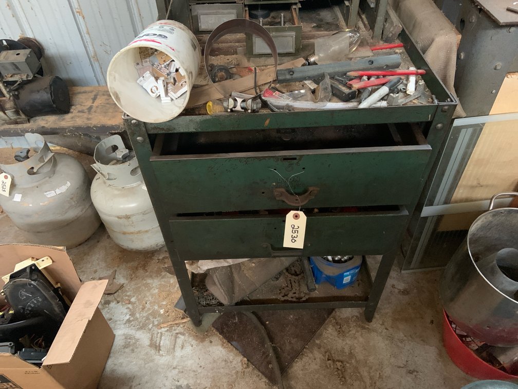 Metal Cabinet With Spark Plugs