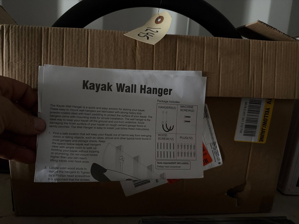 Kayak Wall Hanger