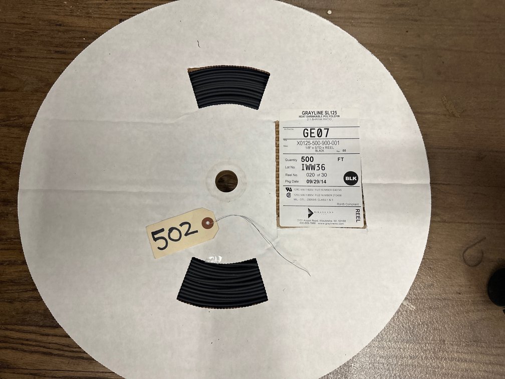 500’ 1/8” Shrink Tubing