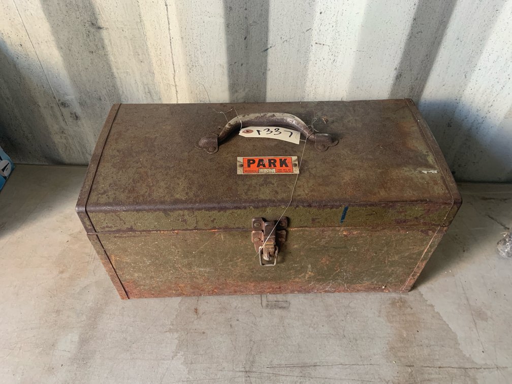 Metal Toolbox With Sockets & Wrenches