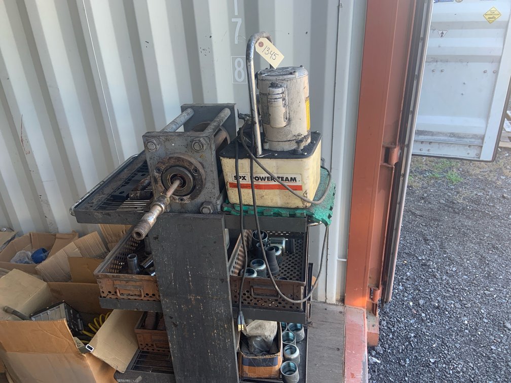 Power Team Hydraulic Pipe Crimper Cart