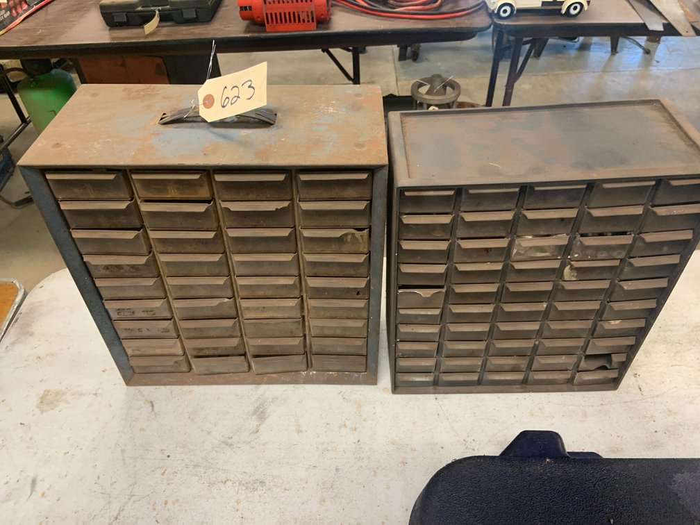 (2) Hardware Organizers With Contents