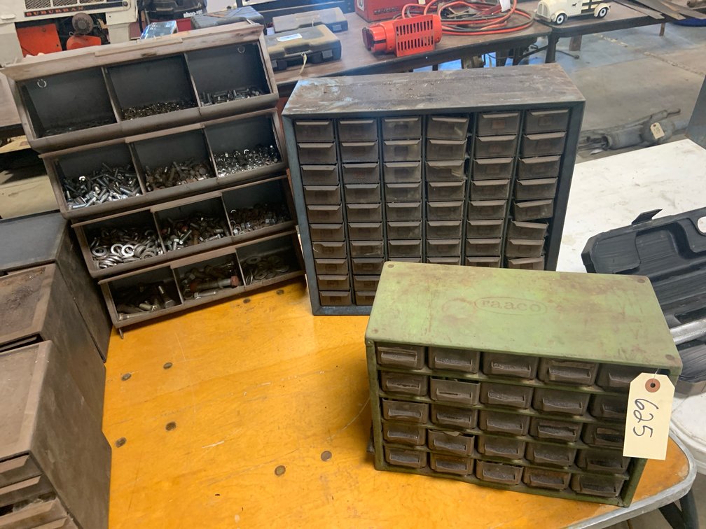 (3) Hardware Organizers With Contents