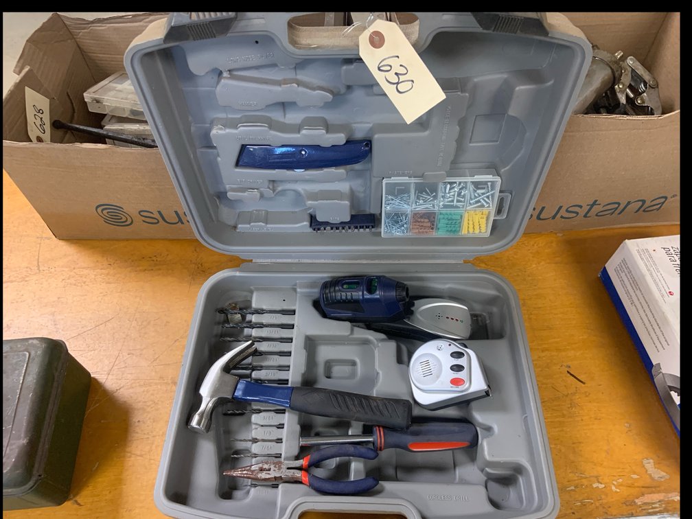 Hammer, Stud Finder, Drill Bits, Utility Knife
