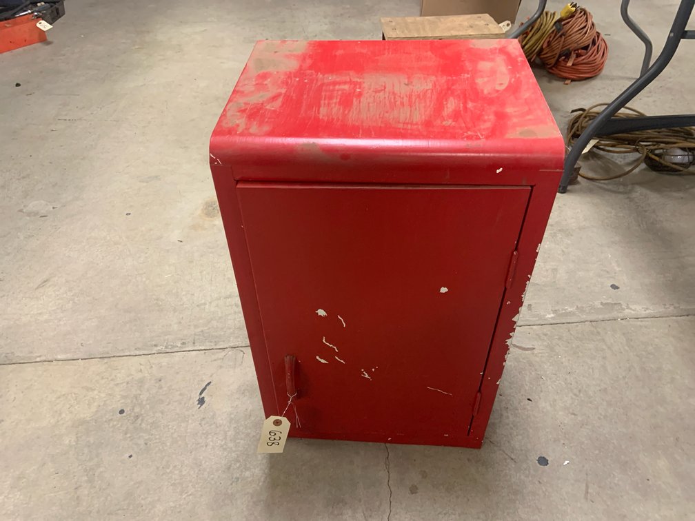 Metal Cabinet With Contents