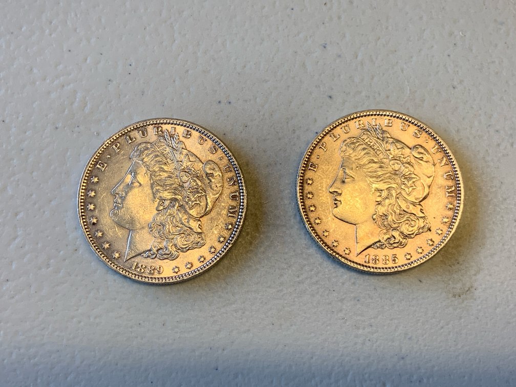 1885 & 1889 1$ Coins