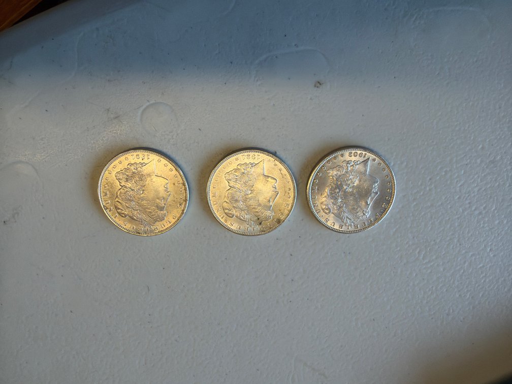 1902-0 & (2) 1921 1$ Coins