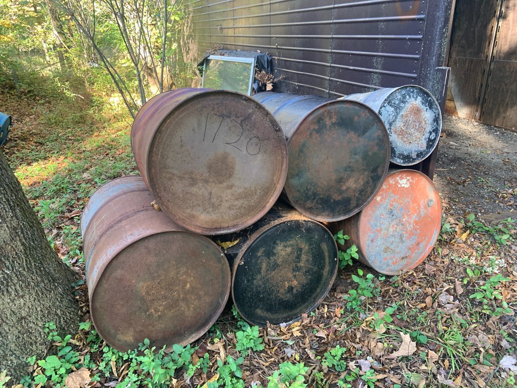 (6) Metal Barrels