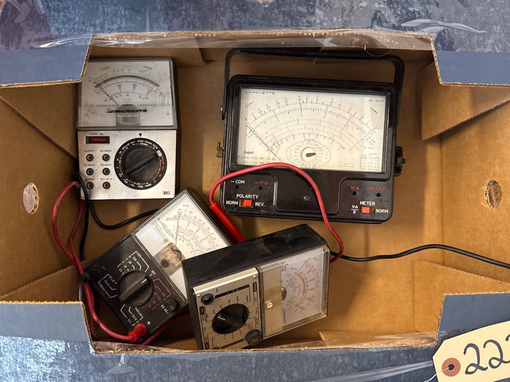 Box Of Vintage Meters