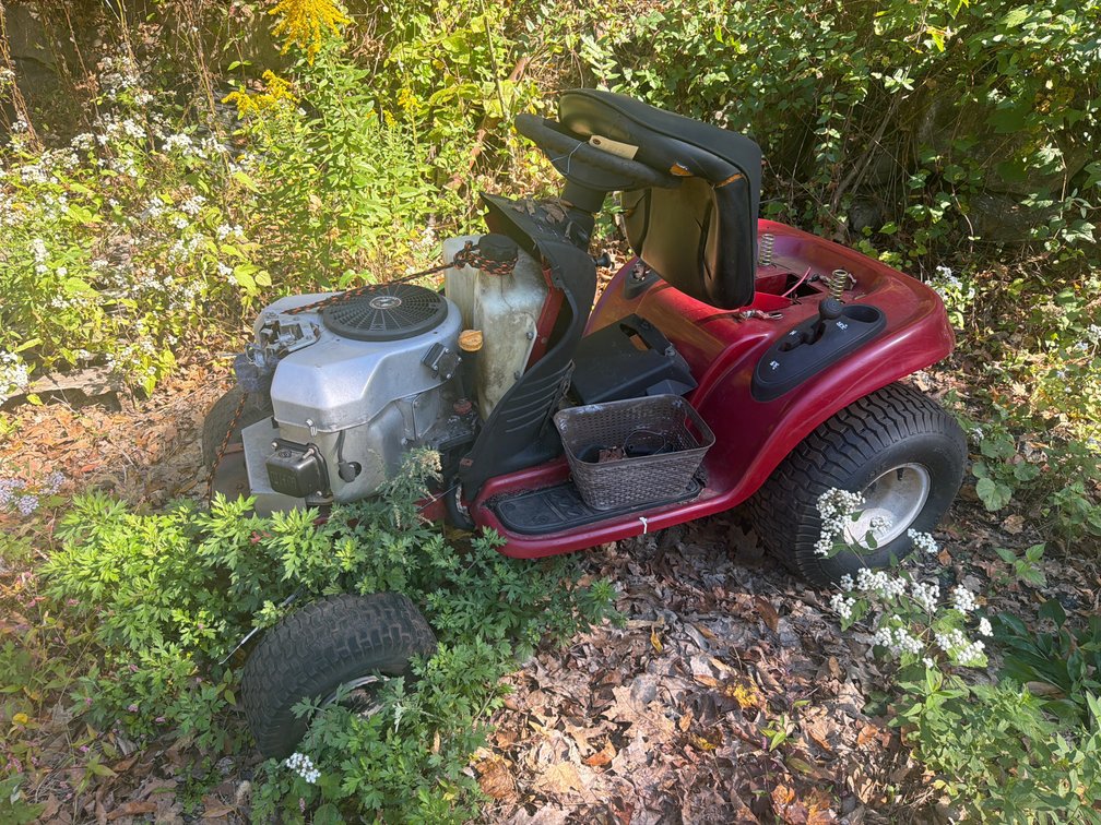 White Outdoor Riding Mower