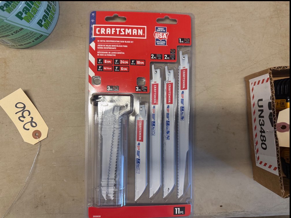 Craftsman Bi-Metal Reciprocating Saw Blade Kit