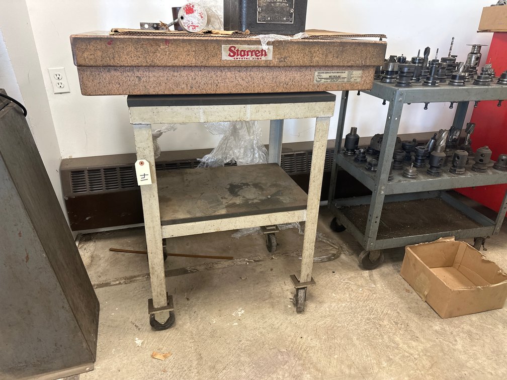 24” x 36” Starrett Granite Surface Plate with HD Stand