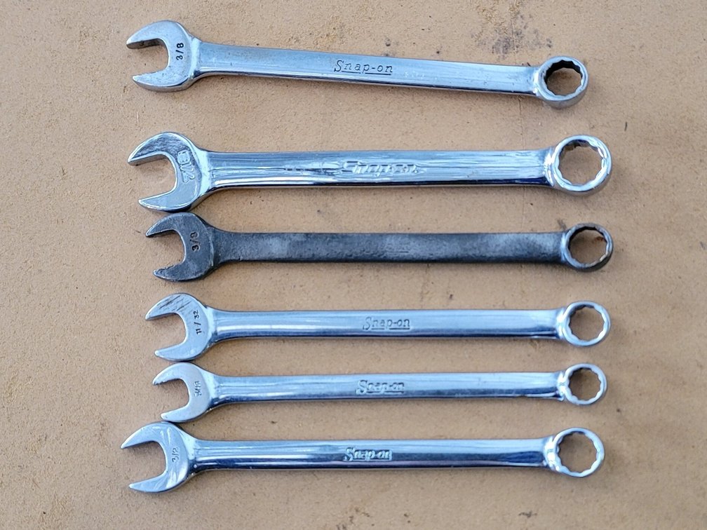 (6) Snap-On Combination Wrenches - Small Size