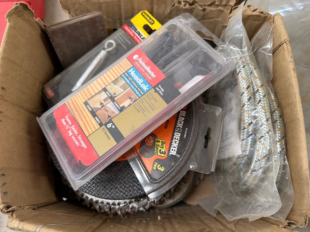 Circular Saw Blades, Flexible Oil Lines, Assorted Hardware