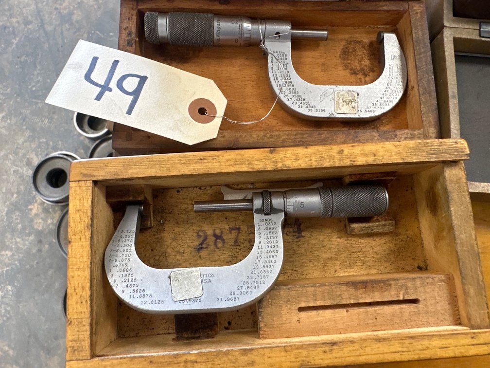 (2) Brown & Sharpe And Starrett Micrometers