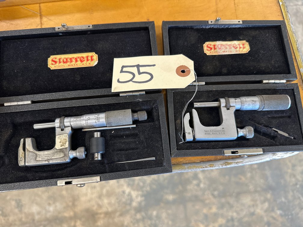 (2) Starrett Anvil Micrometers