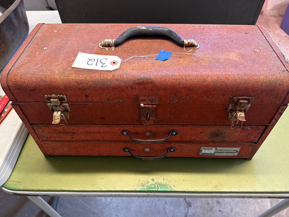 Metal Toolbox With Contents