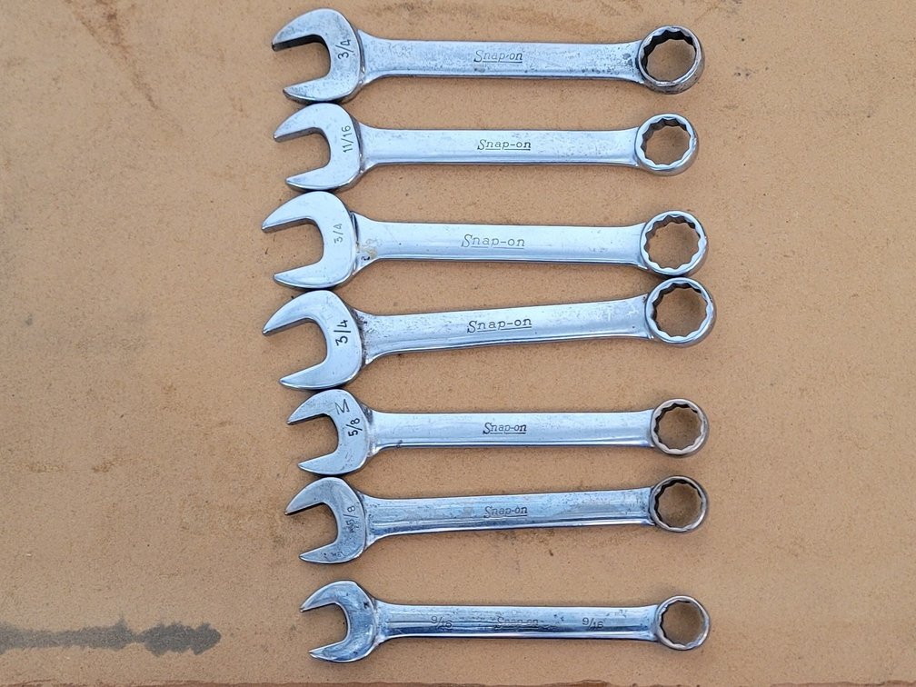 (7) Snap-On Combination Wrenches