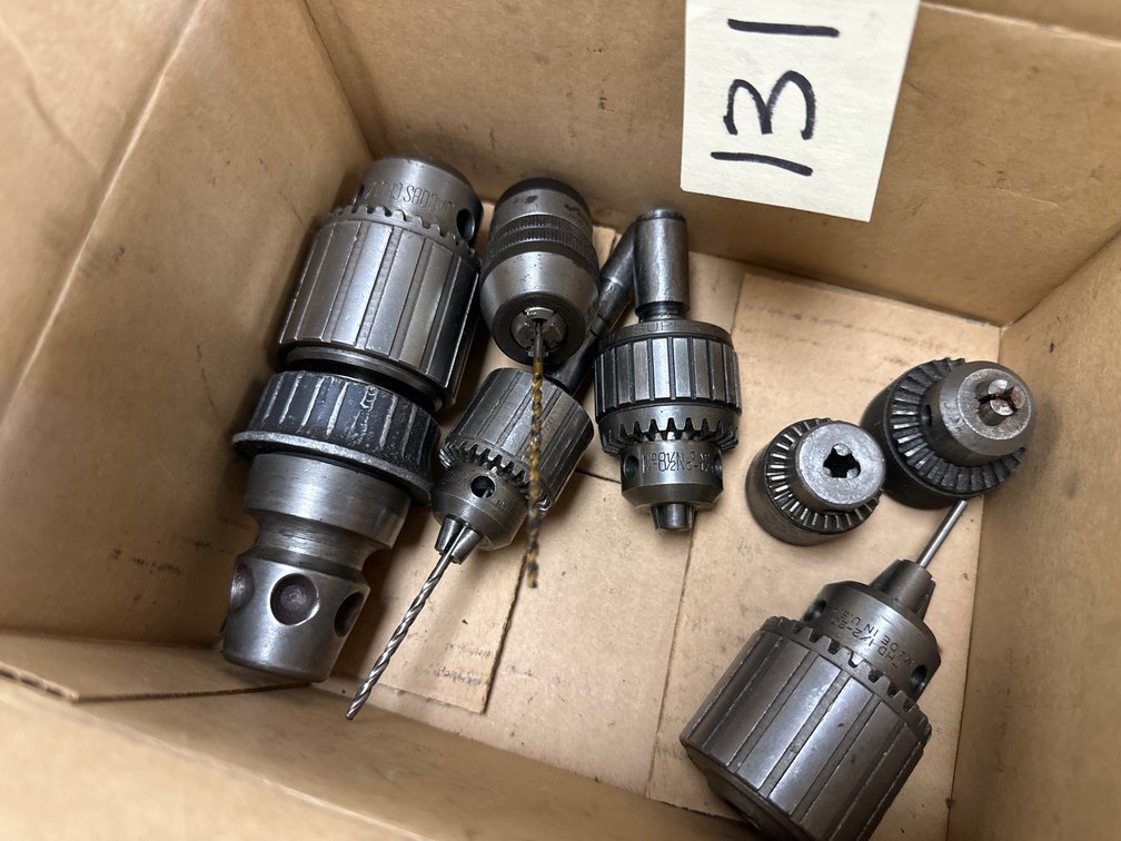 (7) Assorted Drill Chucks & Chuck Heads
