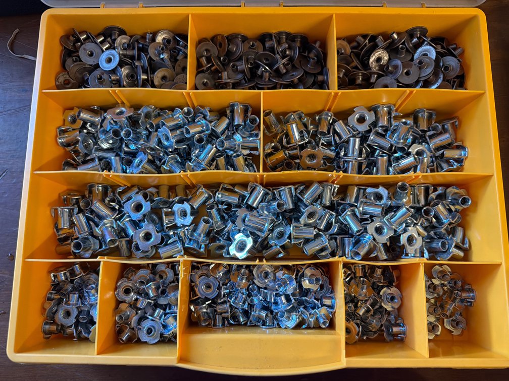 4-Prong T-Nuts With Hardware Organizer Case