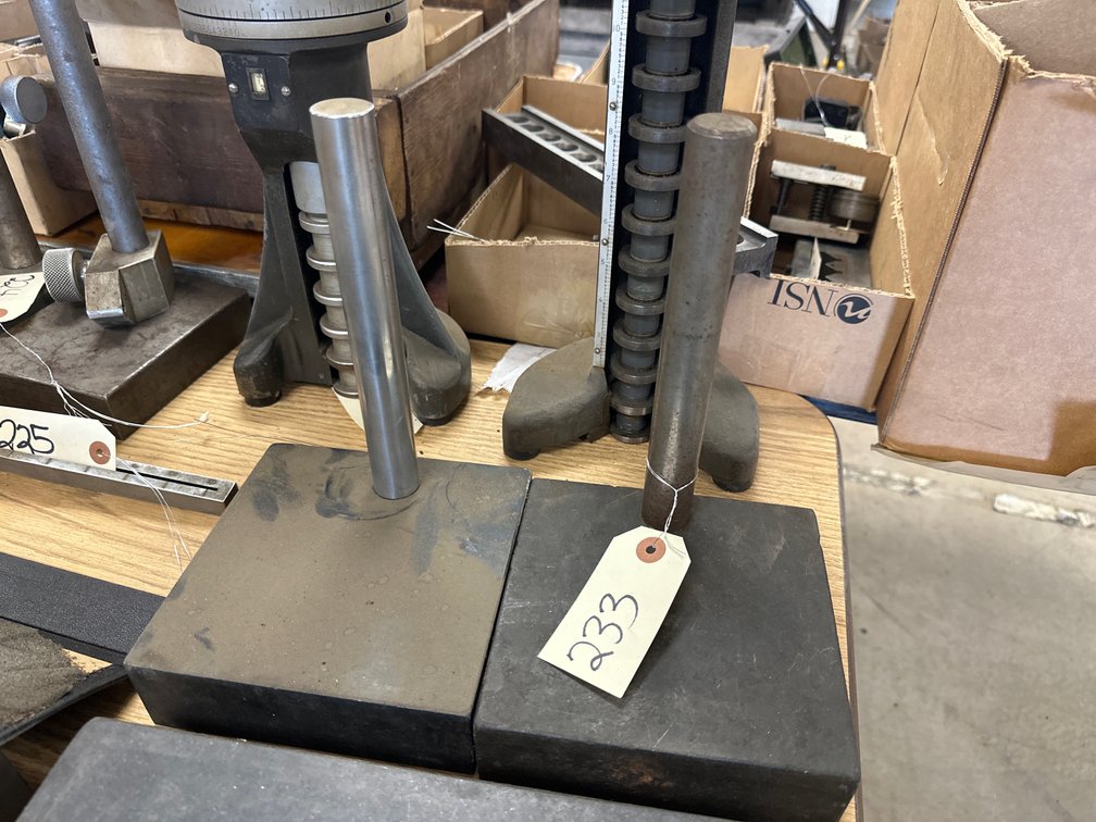 (2) Granite Dial Gauge Stands