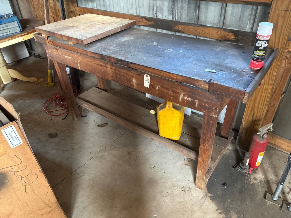 Wooden Bench and Butcher Block