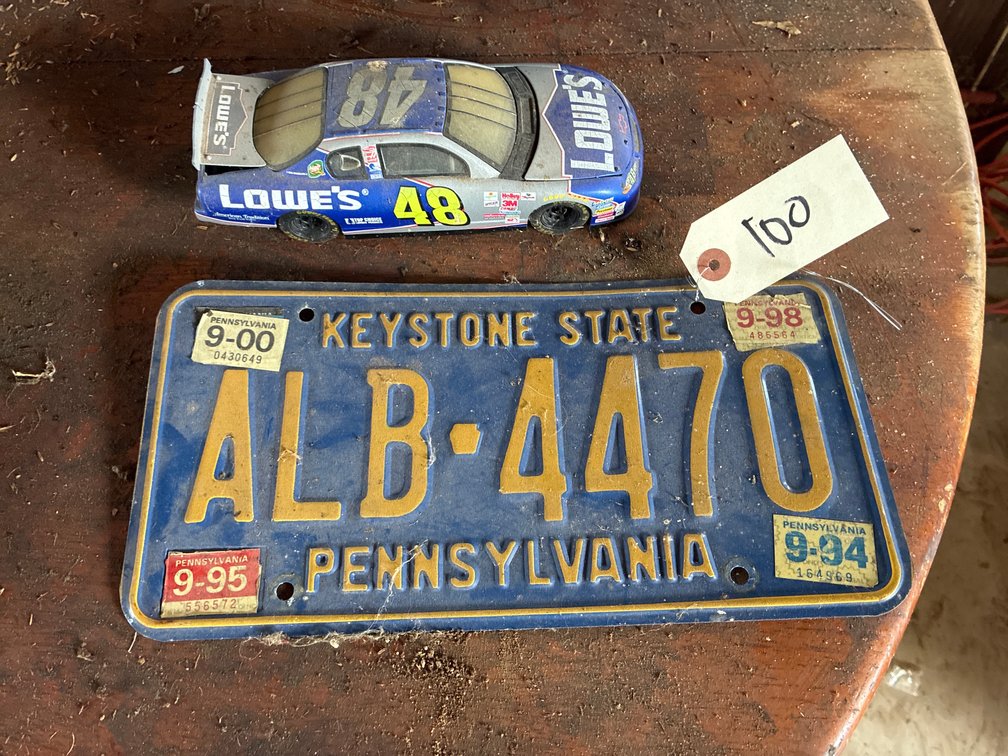 License Plate and Model Car